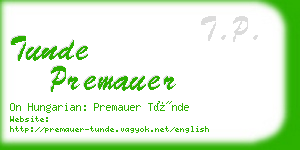 tunde premauer business card